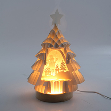 クリスマス雑貨 クリスマス クリスマスツリー切り絵ライト 飾り