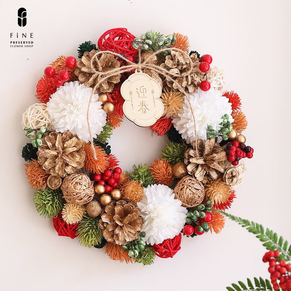 迎春 輸入リース 迎春リース 正月飾り 正月 飾り 壁飾り 迎春準備
