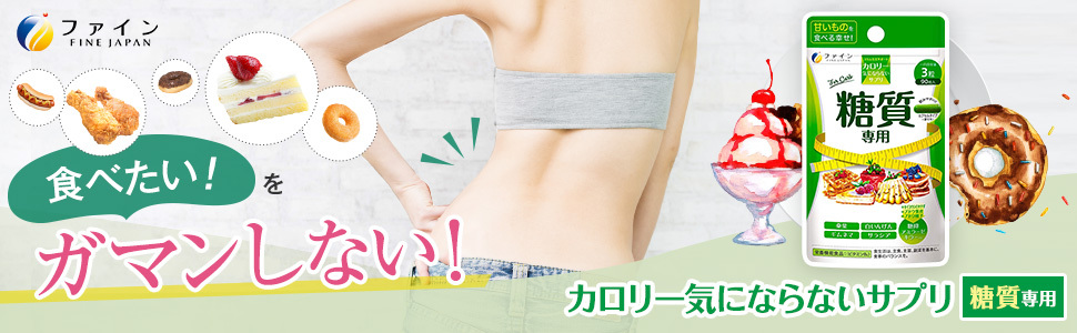 FINE JAPAN カロリー気にならないサプリ 糖質専用 30日分(90粒