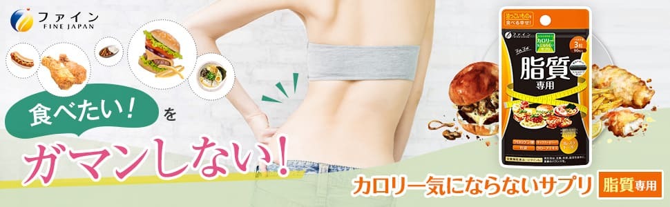 FINE JAPAN カロリー気にならないサプリ 脂質専用 30日分(90粒