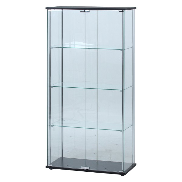 ガラス コレクションケース ワイド 4段 幅80cm ディスプレイ ガラスケース リビングボード コレクション 飾り棚 ラック 収納 ボード 家具 送料無料｜fine-str｜02