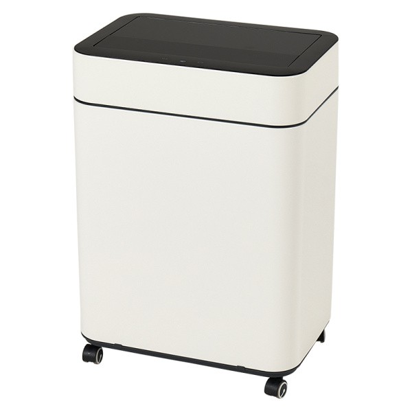 センサー付き 自動開閉 ゴミ箱 中央開閉式 50L 電池式 オゾン機能 除菌 センサー感知 キッチン リビング ダストボックス 袋ストッパー キャスター付 送料無料の画像