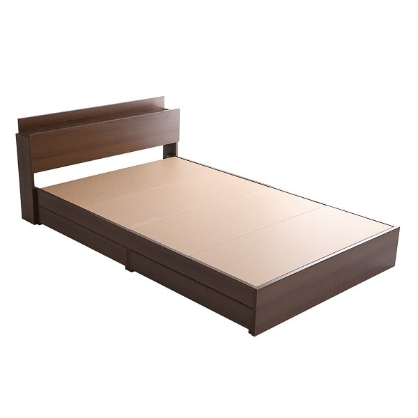 セミダブル ベッド チェストベッド 引き出し フリー 収納 左右付替え 宮 棚 2口 コンセント 小物置 セミダブルベッド フレーム 送料無料 ※フレーム単品 5cm 6kg