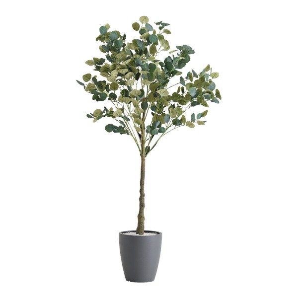 人工 観葉植物 ユーカリ 高さ180cm Lサイズ フェイクグリーン お手入れ簡単 観賞用 造花 観葉 植物 室内 ガーデン グリーン リビング 玄関 インテリア 送料無料の画像