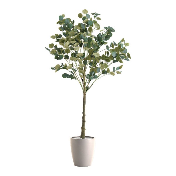 人工 観葉植物 ユーカリ 高さ180cm Lサイズ フェイクグリーン お手入れ簡単 観賞用 造花 観葉 植物 室内 ガーデン グリーン リビング 玄関 インテリア 送料無料の画像