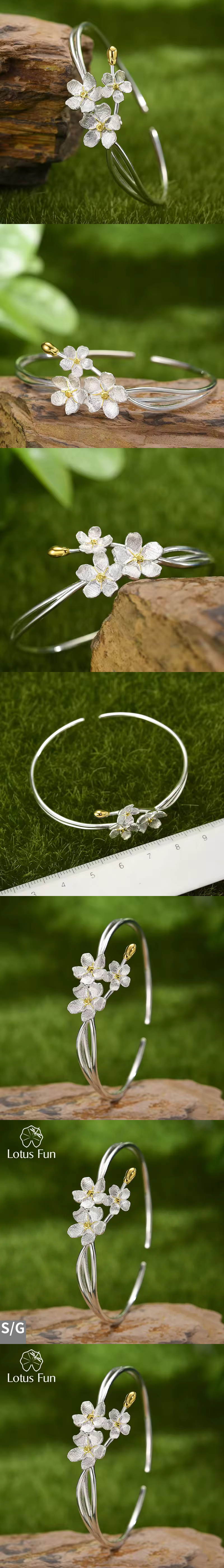 ジュエリー レディース オリジナル ハンドメイド フラワー バングル