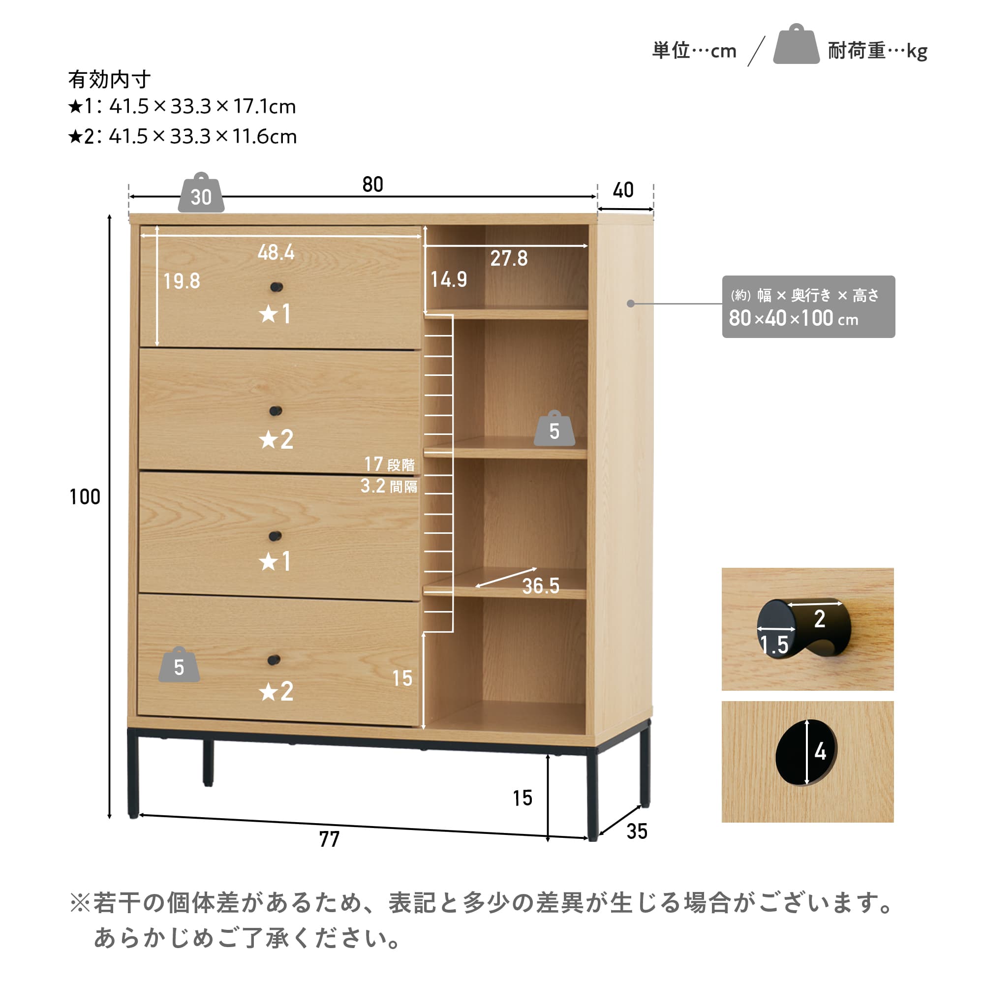 キャビネット幅80 北欧 サイドボード チェスト キャスター付き 引き出し 3段 Amazon｜北欧風 キャビネット 幅80 サイドボード チェスト 引き出し 3