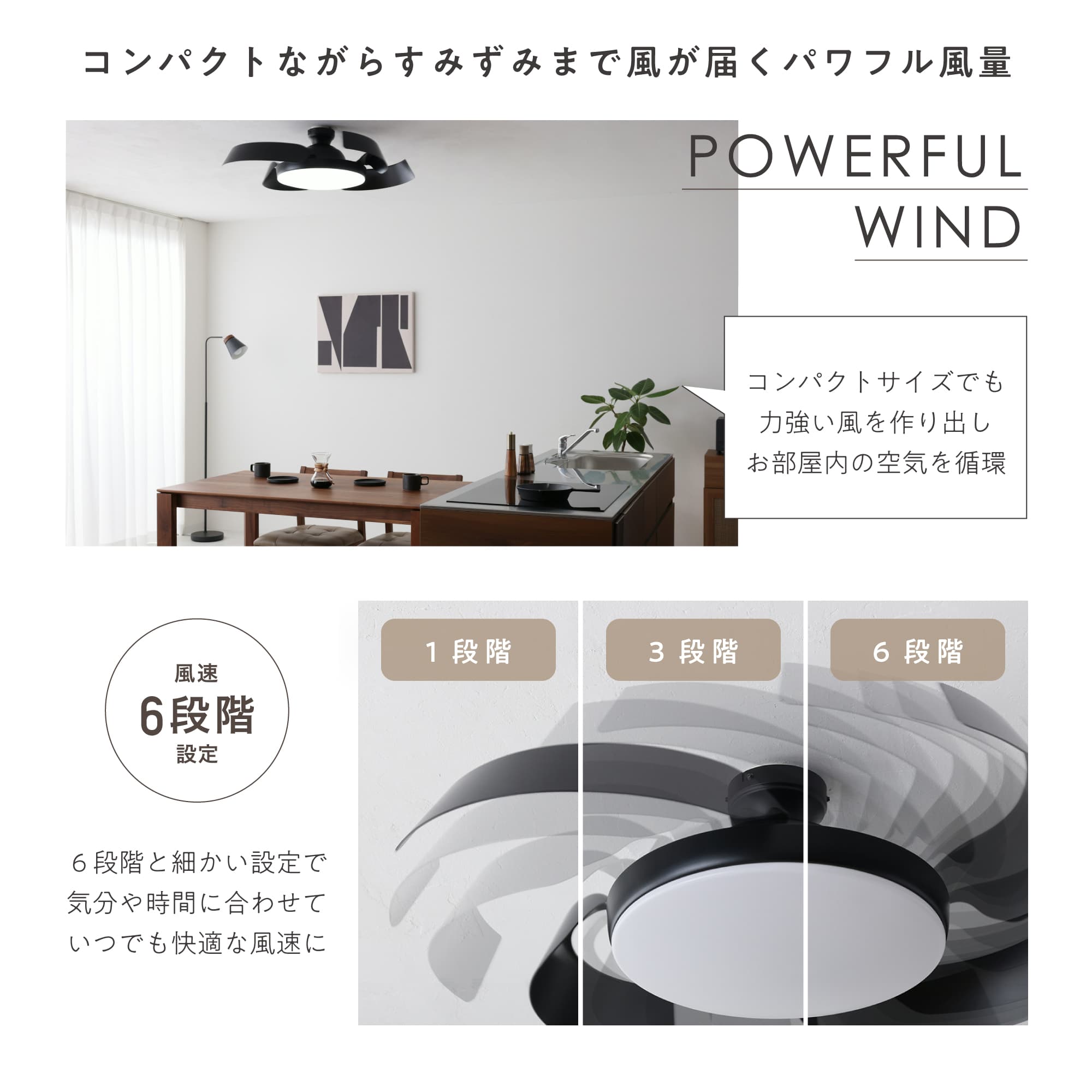 VENTOTA シーリングファンライト 天井照明 リモコン付き 風向切替 6