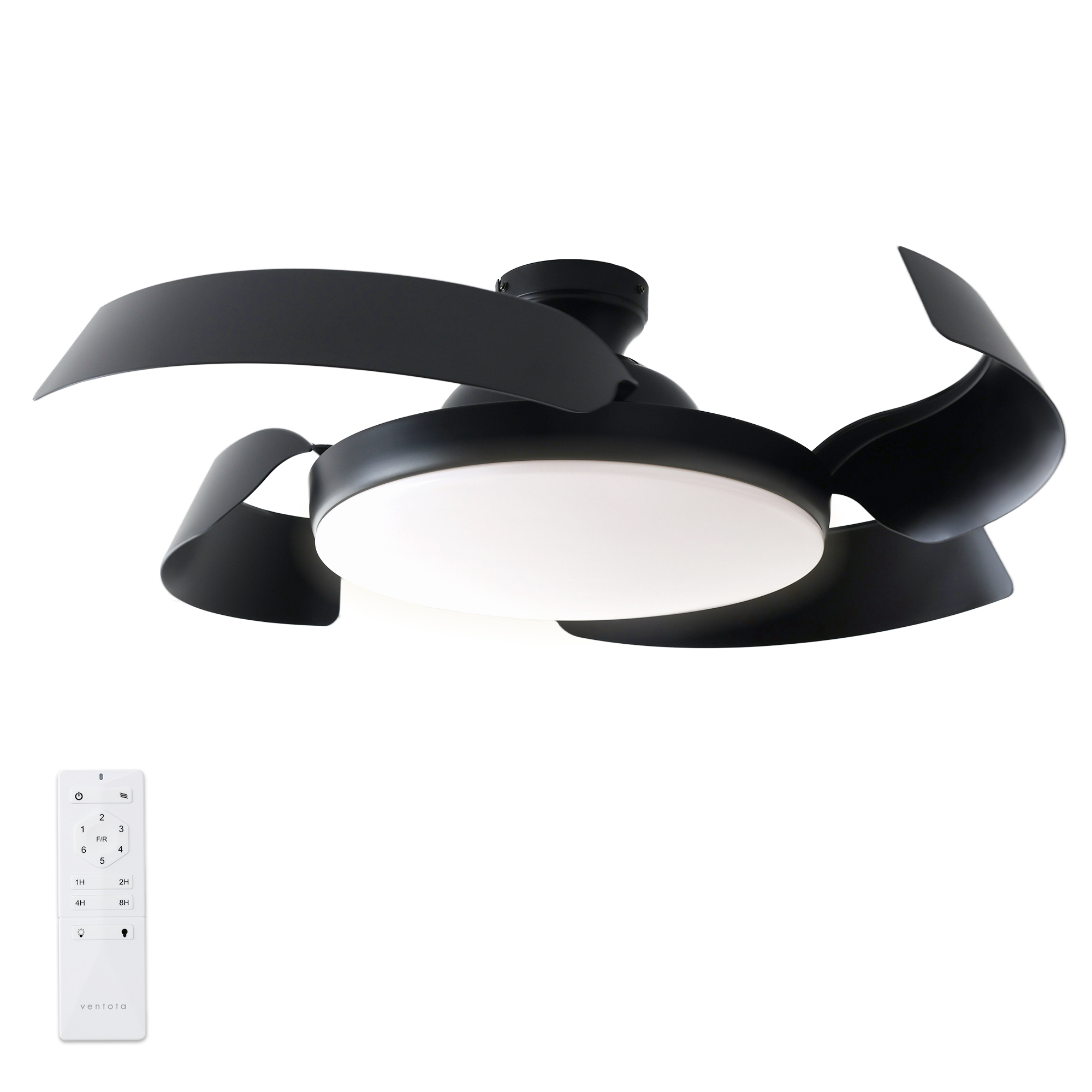 VENTOTA シーリングファンライト　LED 天井　ブラック Amazon.co.jp: VENTOTA シーリングファンライト 調光調色 LED
