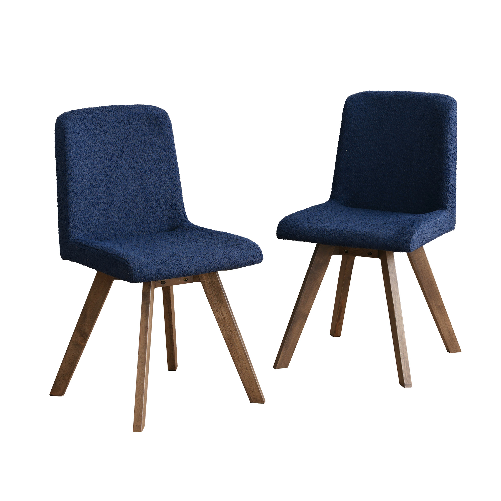 ダイニングチェア ネイビー2脚セット 布張り北欧風デザインファブリック製 ダイニングチェア ネイビー2脚セット 布張り北欧風デザイン