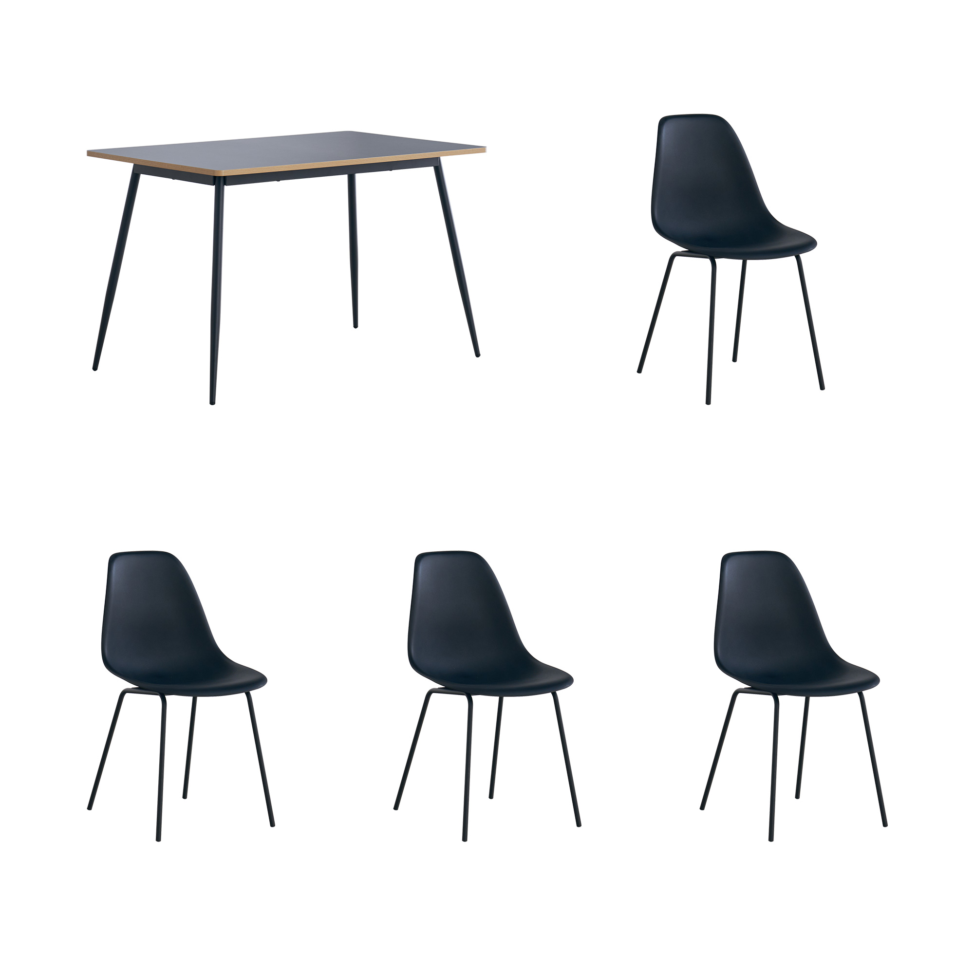 VENTOTA ダイニング5点セット ダイニングテーブル 4人用 幅120cm