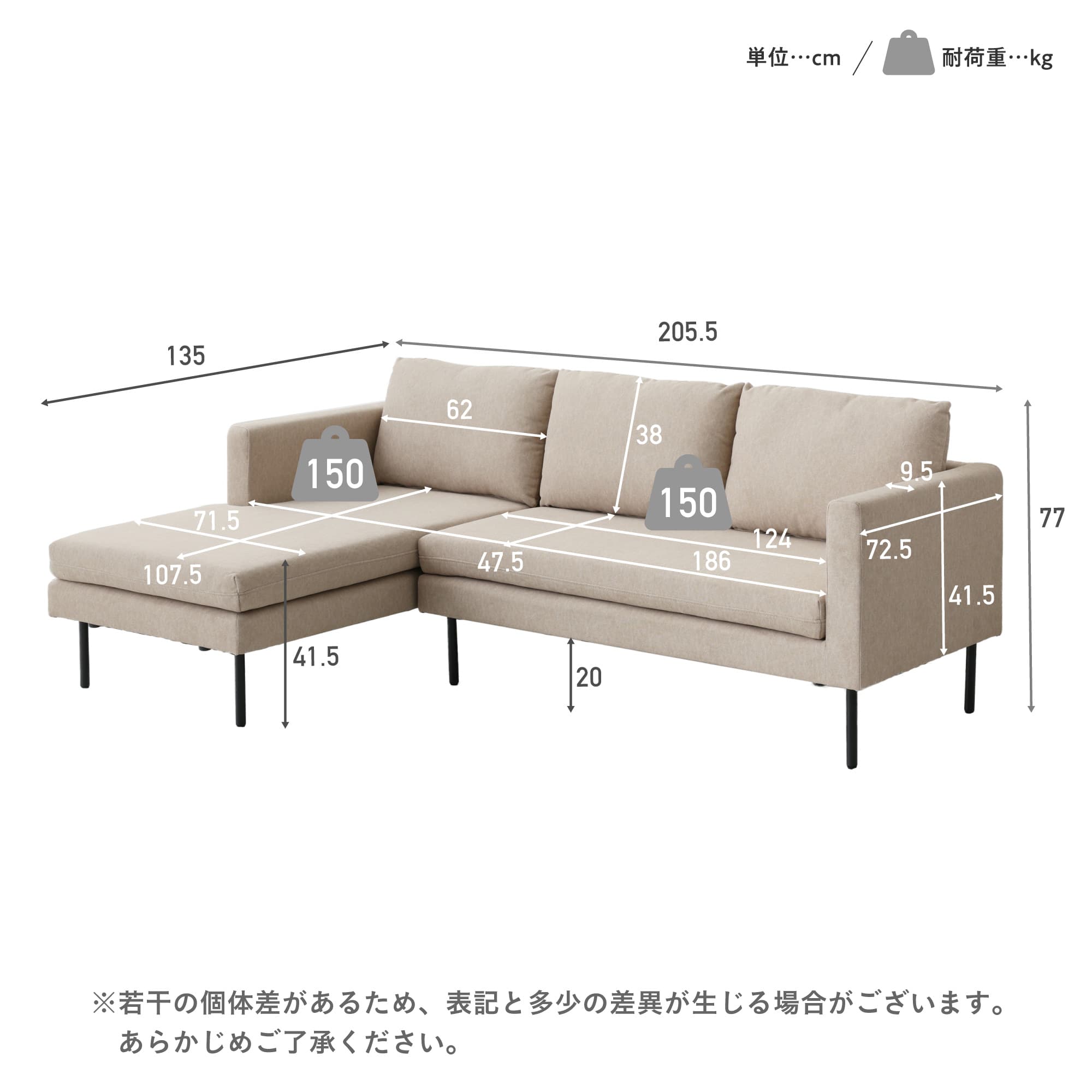 VENTOTA ソファー 3人掛け 肘付き 2人掛け カウチソファ ソファ