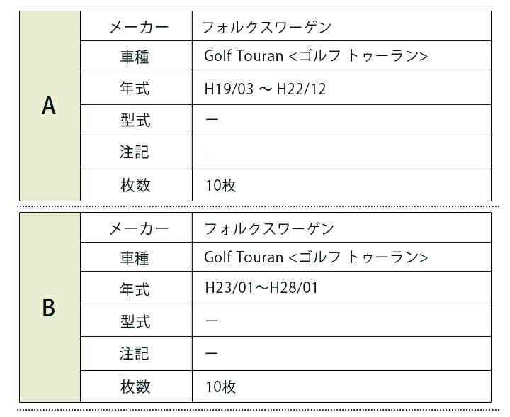 Golf Touran ゴルフ トゥーラン 専用設計 収納ポケット付 Golf Touran ゴルフ トゥーラン 専用設計 収納ポケット付