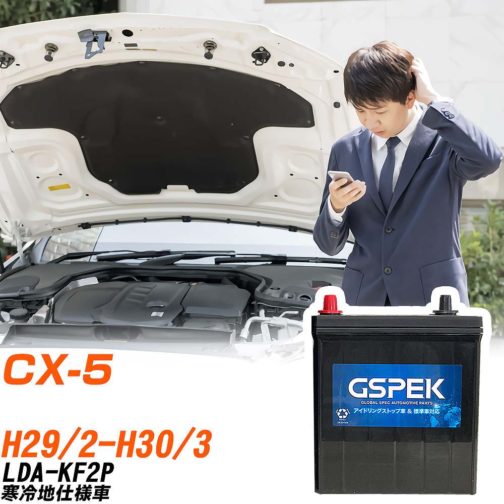 マツダ CX-5 バッテリー W-S100/PL LDA-KF2P H29/2-H30/3 GSPEK