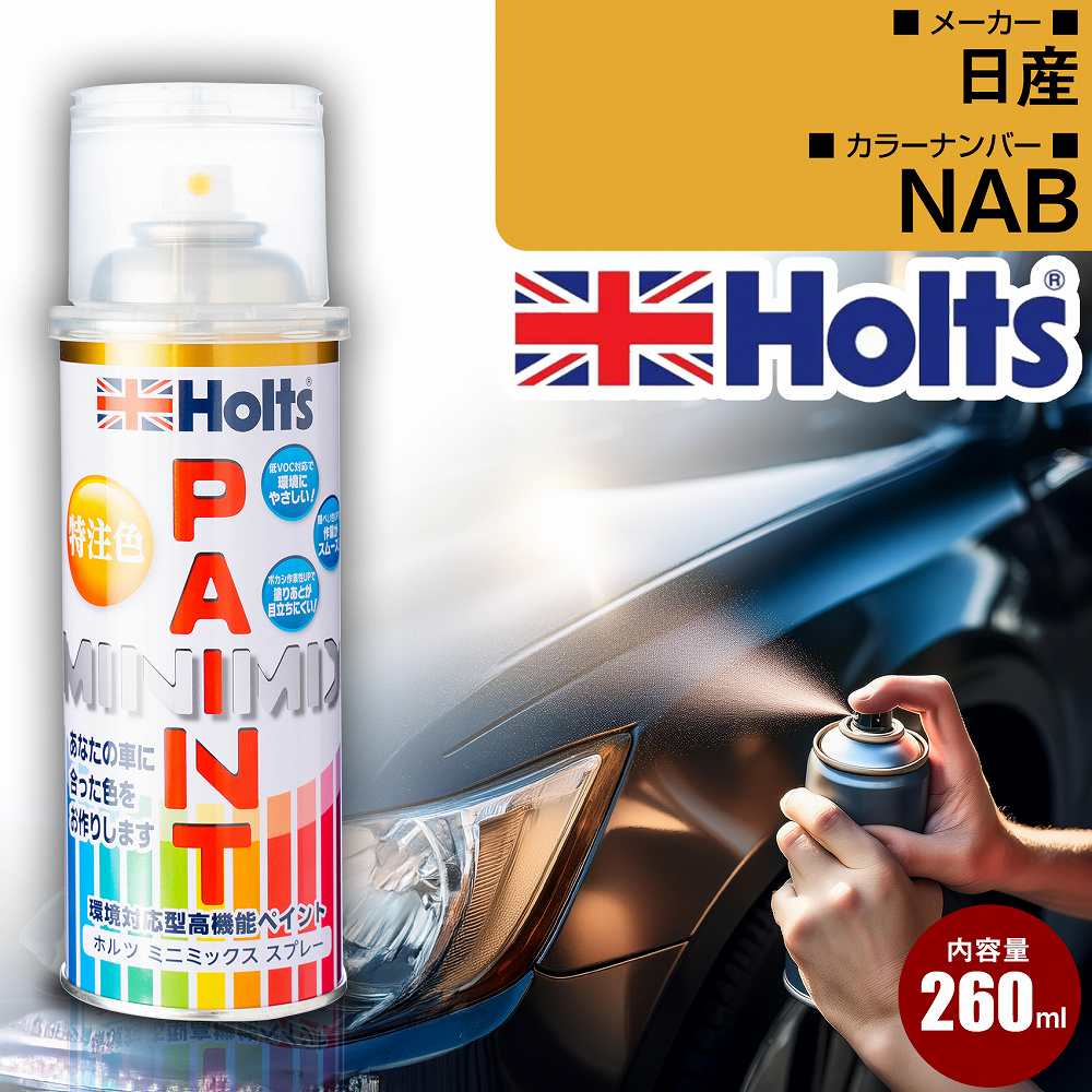 【サイズ交換OK】 日産 カーペイントスプレー Holts フランボワーズレッド NAB ペイント・防錆