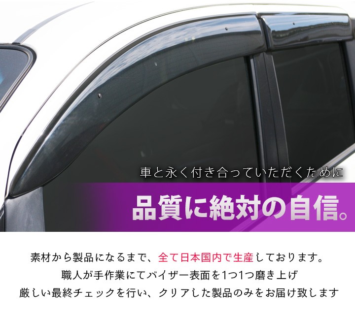 プリウス ドアバイザー 60系専用設計 バイザー 日本製 純正同等