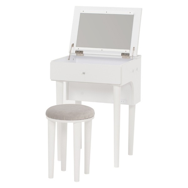 【専用】　アンティーク風　ドレッサー　鏡台　スツールセット アンティーク風 ドレッサー スツール 2点セット 天板回転式