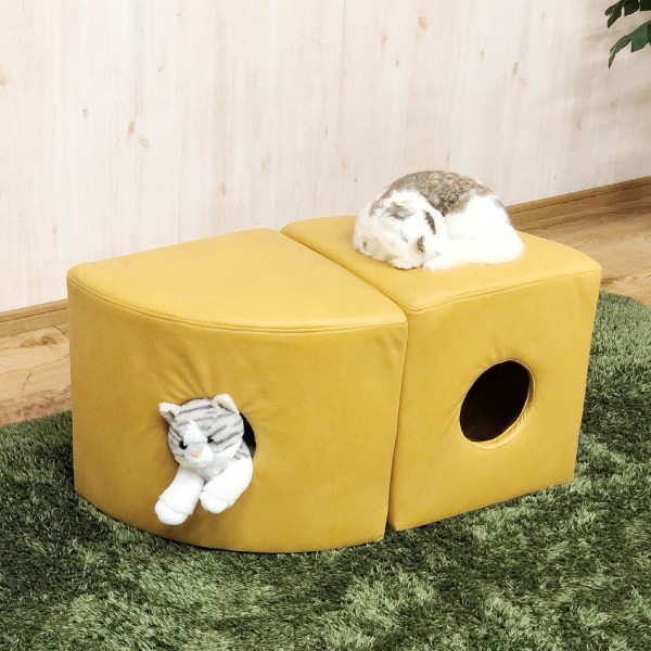 日本で買 ペット トンネルチェア 2個セット スツール チェア 丸穴 おもちゃ 遊び 撥水加工 キズに強い 特殊生地 ペット用品 キャット 猫 送料無料 ※同色２個セット