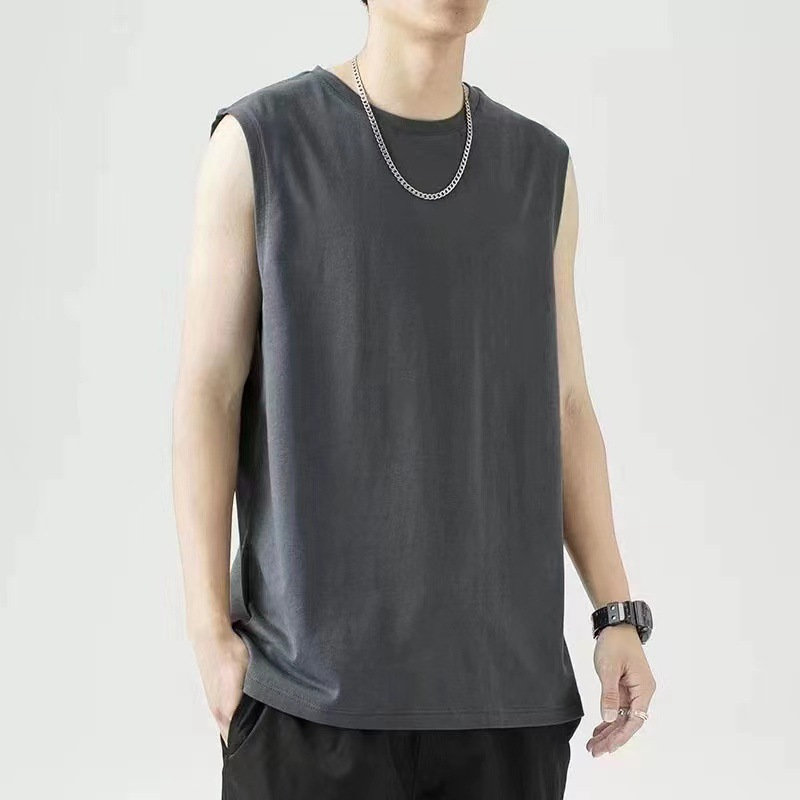 【2点購入で200円OFF！】タンクトップ メンズ インナー トップス ノースリーブ 学生 ひんやり 涼しい Tシャツ 接触冷感 Vネック 快適 無地 夏 冷感 肌着 |  | 04