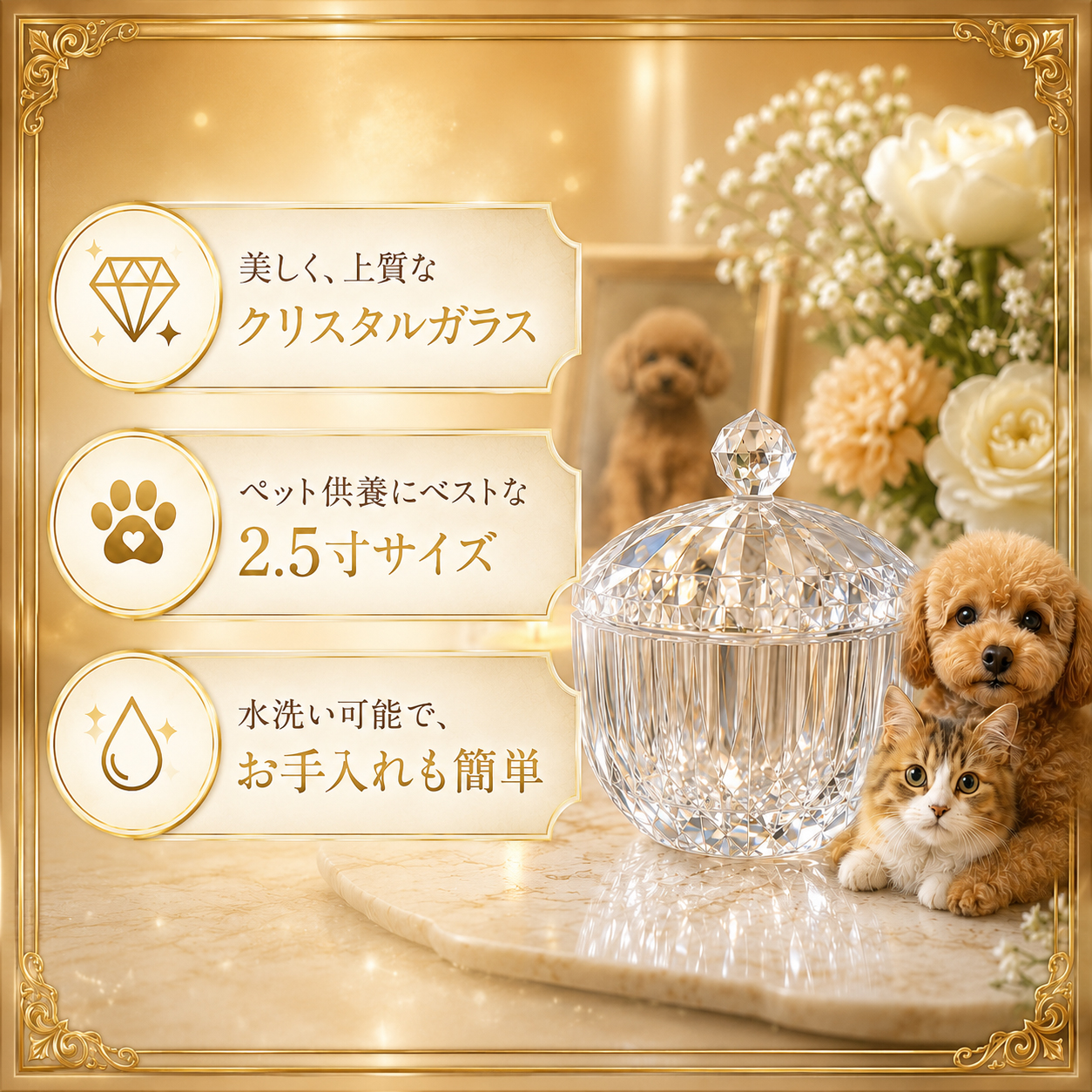 ペット仏具セット モダン かわいい 可愛い お...の詳細画像3