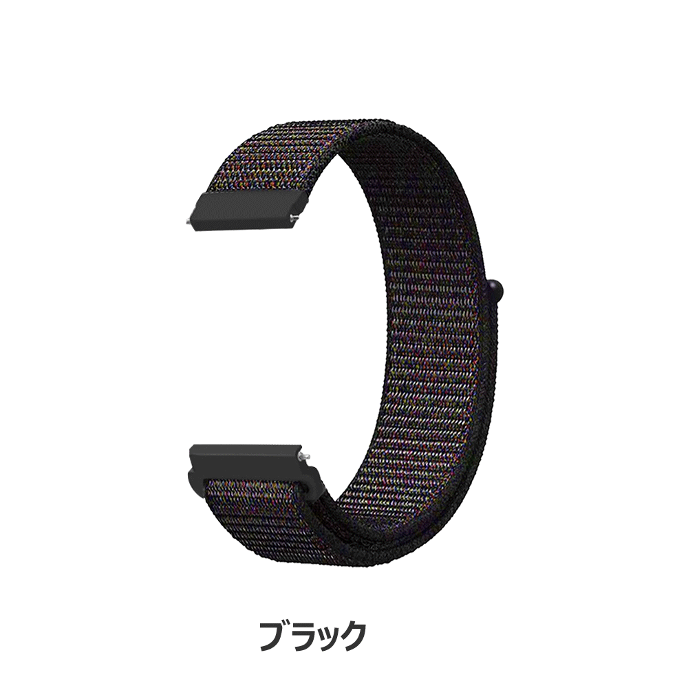 スマートウォッチ 交換バンド ベルト ナイロン素材 マジックテープ バンド幅22mm |  | 01
