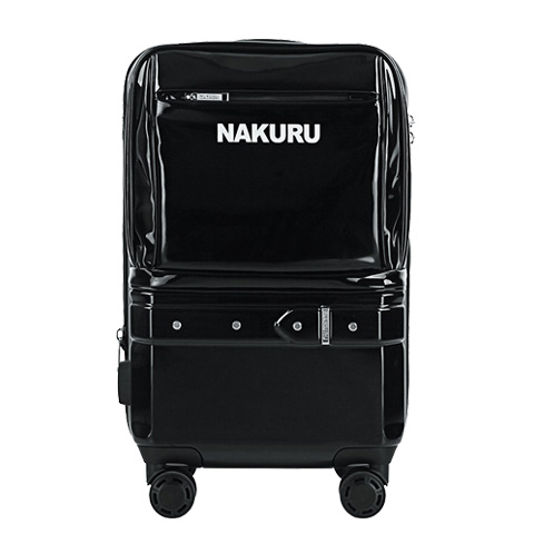 NAKURU スーツケース Mサイズ 軽量 拡張ファスナー 前ポケット