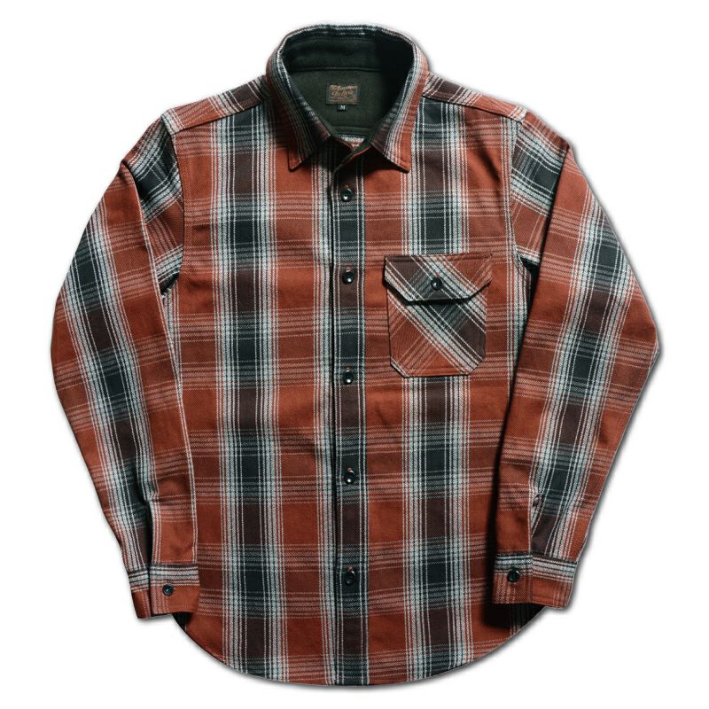 MK54さん専用名作DELUXEWARE ネルシャツ　“ライフルグリーン“ デラックスウエア ネルシャツ（メンズファッション） | ファッション