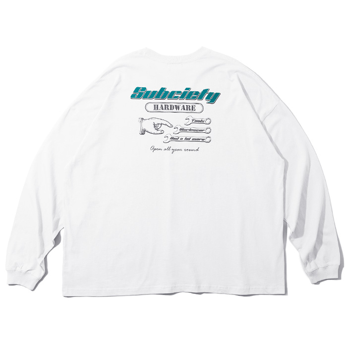 SUBCIETY サブサエティ Tシャツ HARDWARE L S 102-44825 ロンT 長袖