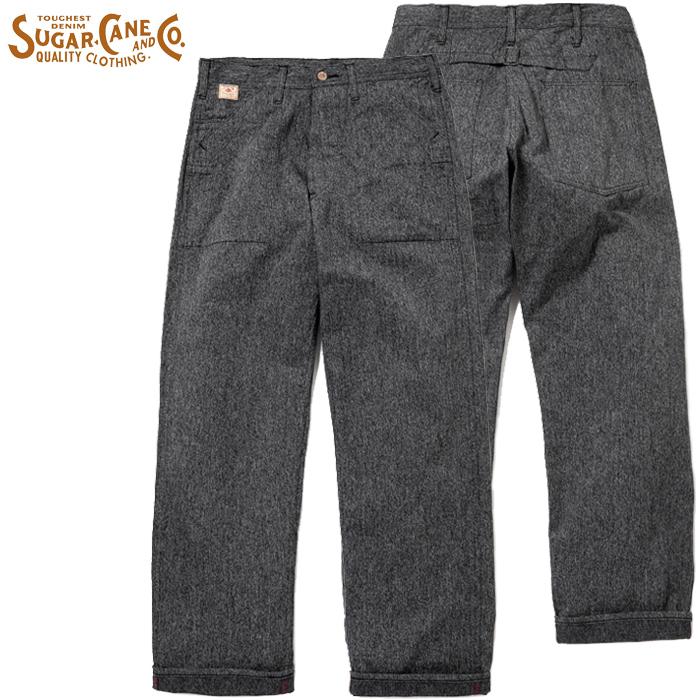 SUGAR CANE シュガーケーン ワークパンツ SC41825 9oz. BLACK COVERT