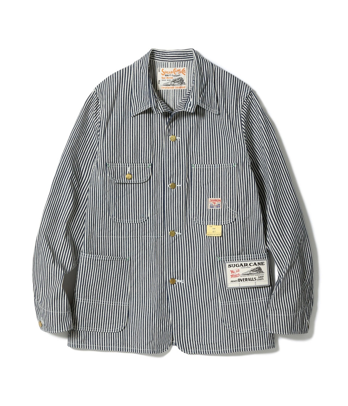 SUGAR CANE シュガーケーン カバーオール SC15656 11oz HICKORY STRIPE
