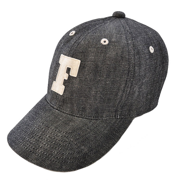 FULLCOUNT（フルカウント） 6PANEL DENIM BASEBALL 'F' Cap キャップ