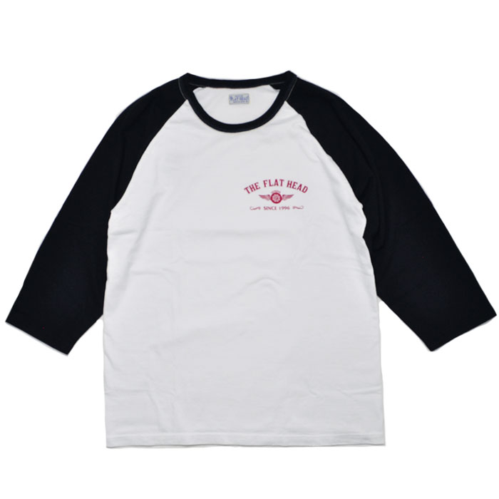 THE FLAT HEAD フラットヘッド Tシャツ ラグラン 七分袖 Tシャツ FN-TSRB-001 FN-TSRB-001 7分袖