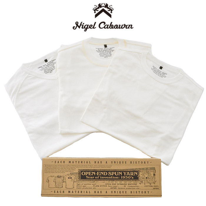 NIGEL CABOURN ナイジェルケーボン Tシャツ 3パックTシャツ 3-PACK T-SHI...