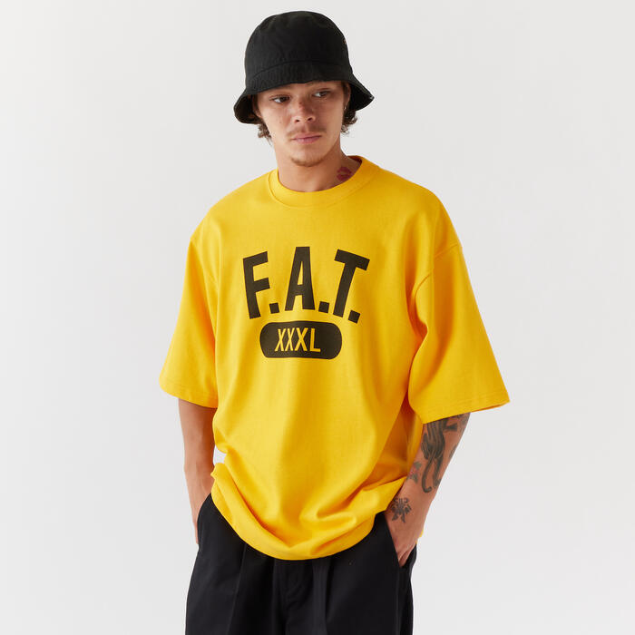 新品 エフエーティー フットボールシャツ FAT イエロー FAT FAT エフエーティー Tシャツ DEPTee F32310-CT03 半袖 メンズ