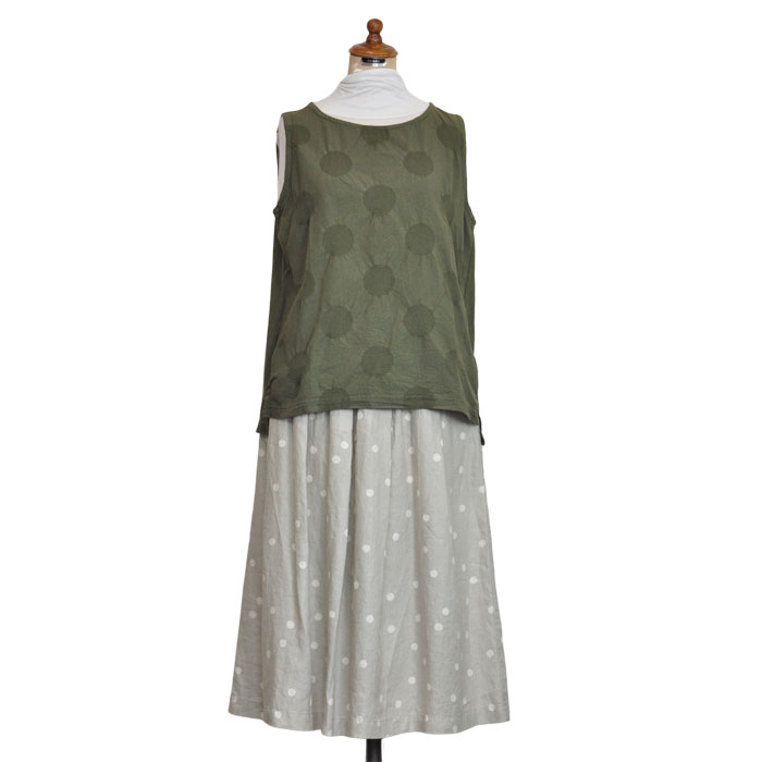 ナチュラルランドリー NATURAL LAUNDRY カード天竺×ドビー刺繍 ノースリーブ 7232C-007 レディース imgrc0153009800.jpg