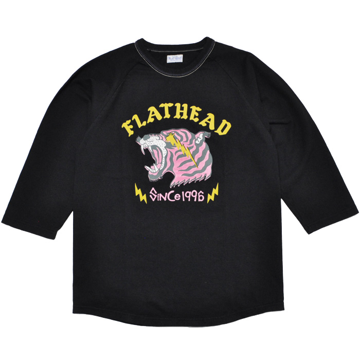 THE FLAT HEAD フラットヘッド Tシャツ ラグラン 七分袖 Tシャツ TIGER FN-TSRB-002｜first-stadium｜02
