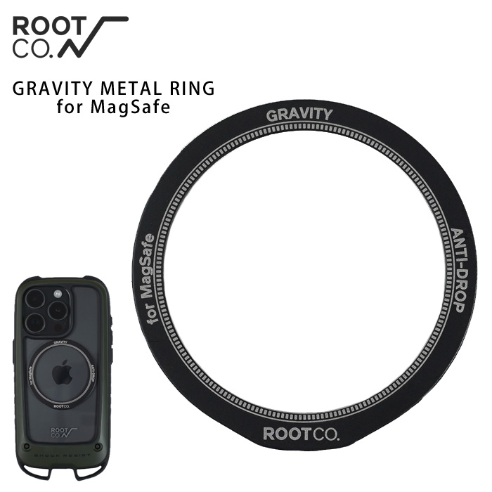 ROOT CO. ルート コー MagSafe対応 メタルリング GRAVITY METAL