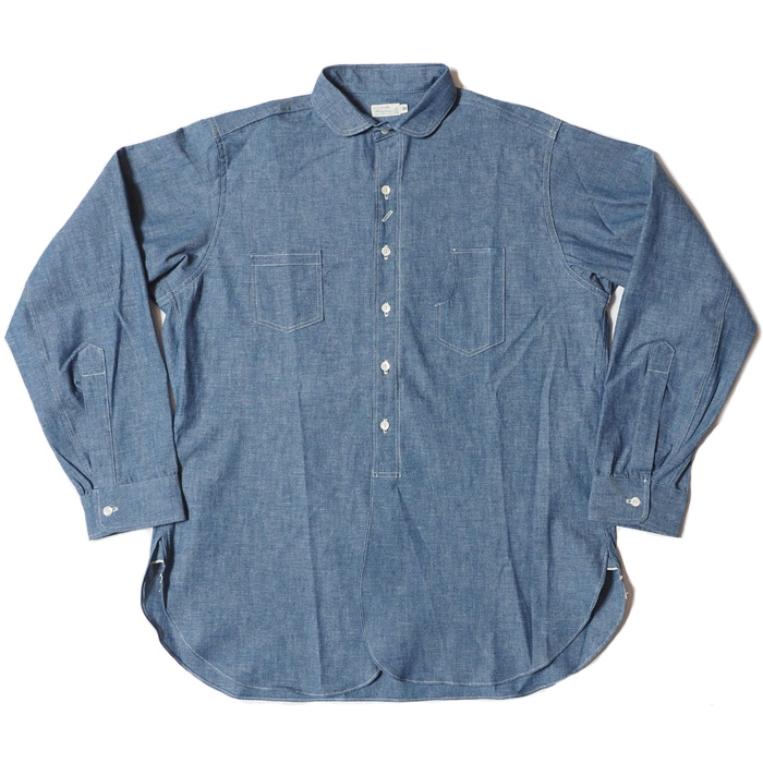 WAREHOUSE（ウエアハウス） シャツ Lot 3047 ROUND COLLAR CHAMBRAY