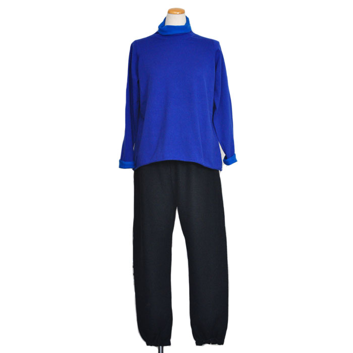 grin（グリン） プルオーバー トップス 綿カシミア レイヤータートル