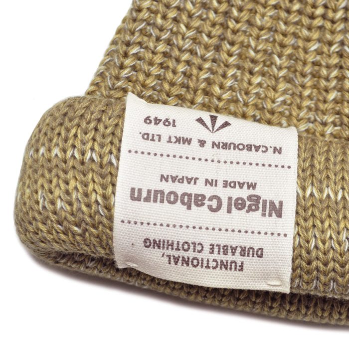 ナイジェルケーボン　ニット帽　ビーニー　ベージュ NIGEL CABOURN (ナイジェルケーボン) [MAINE LINE] 80470066011