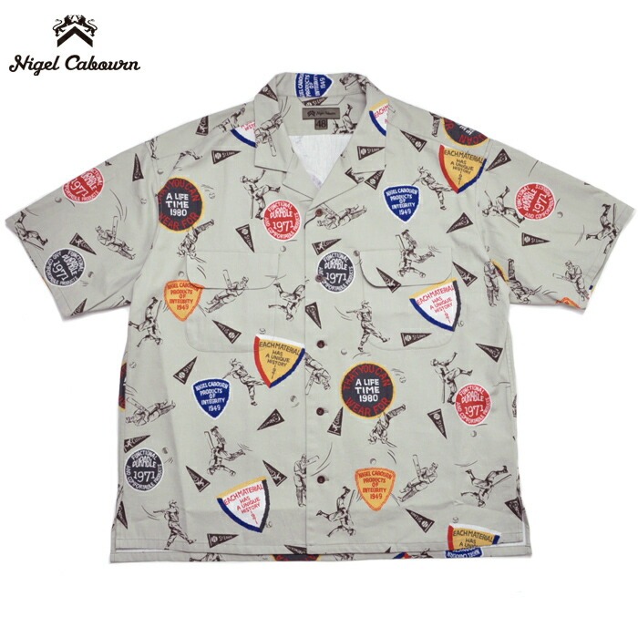 NIGEL CABOURN（ナイジェルケーボン） 半袖シャツ オープンカラー