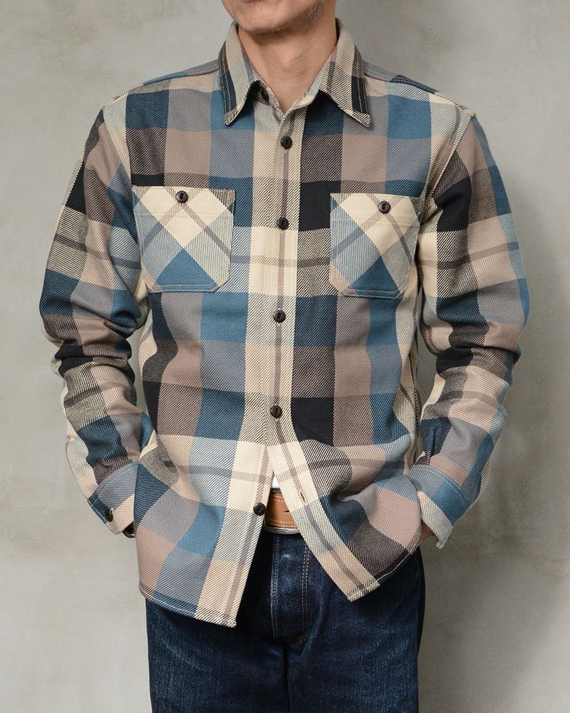 【50s】 ウールネルシャツ レアカラー 残り僅か！表現豊かに現代色で蘇るワークネルシャツ【HV-50