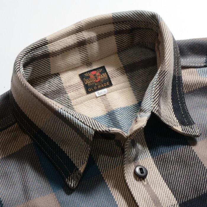 DELUXEWARE（デラックスウエア） ネルシャツ HV-57 50s BLUE KING