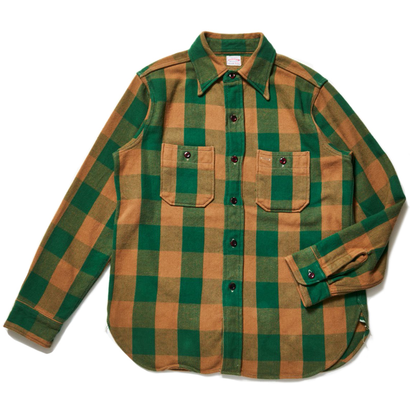 日本製 WEARHOUSE ウエアハウス マチ付き チェック ヘビー ネルシャツ WAREHOUSE（ウエアハウス） ネルシャツ Lot 3104 FLANNEL SHIRTS A柄