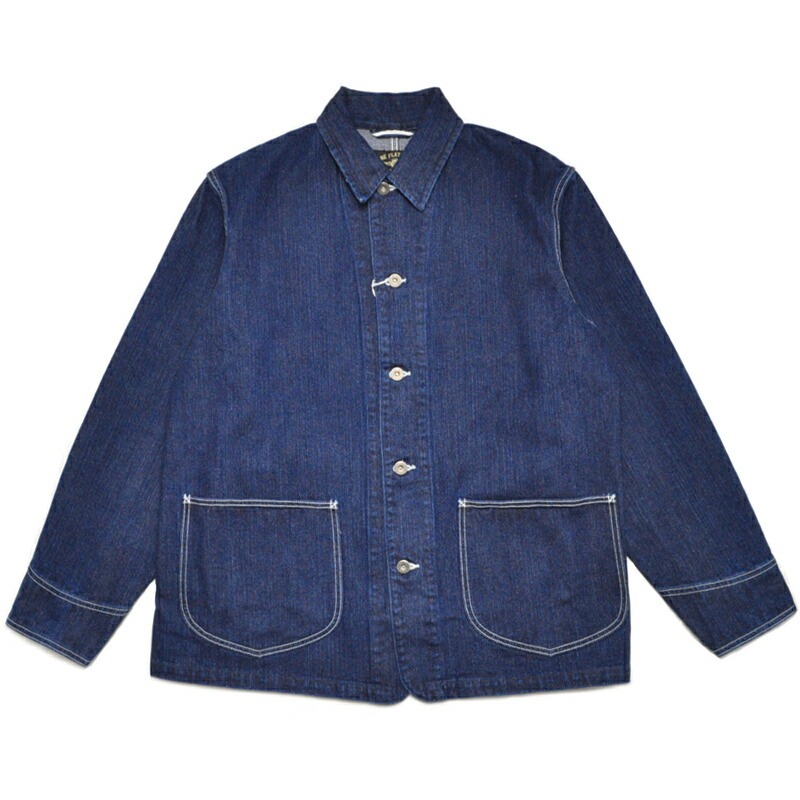 THE FLAT HEAD フラットヘッド ジャケット 12.5oz 左綾ジンバブエコットン デニムカバーオール フェード加工 FN-OJ-DC201Fの画像