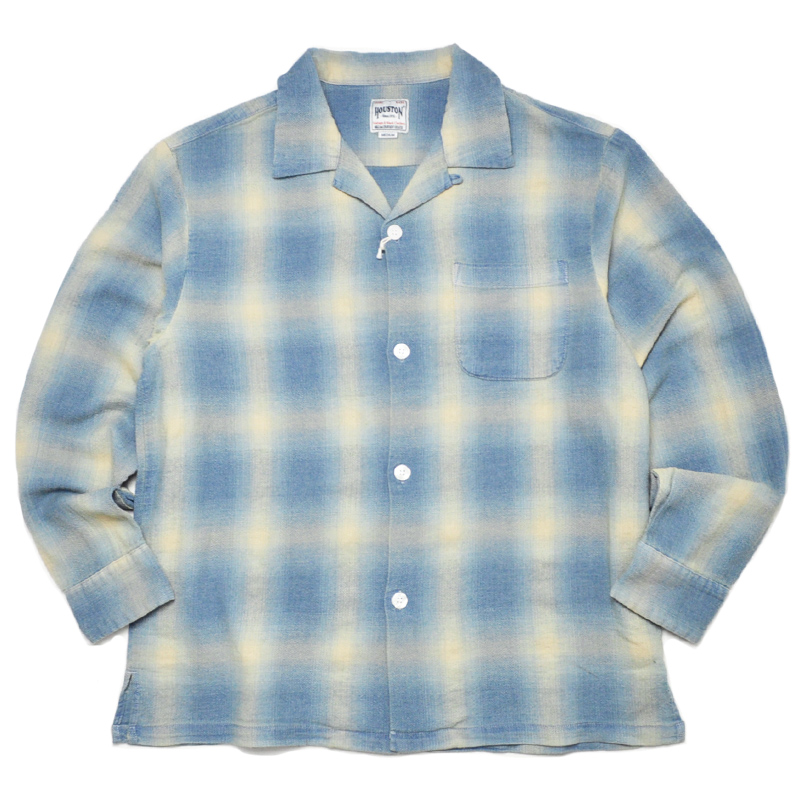 HOUSTON（ヒューストン） シャツ 41272 INDIGO HB OMBRE CHECK L/S
