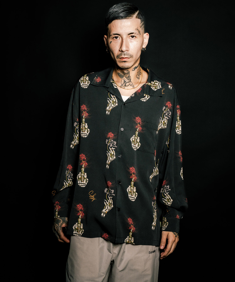 Subciety（サブサエティ） シャツ アロハシャツ Spider lily aloha