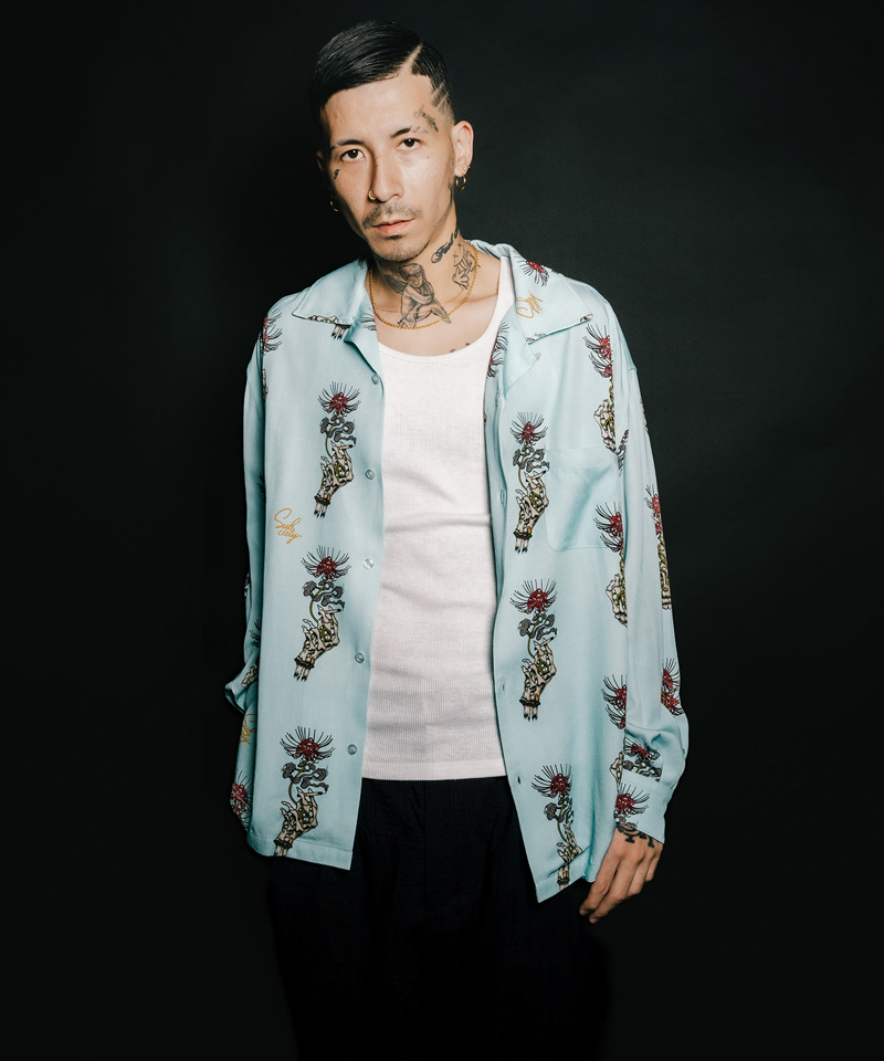 2026年発売 [美品]Subciety サブサエティ アロハシャツ サイズL Subciety（サブサエティ） シャツ アロハシャツ Spider lily aloha