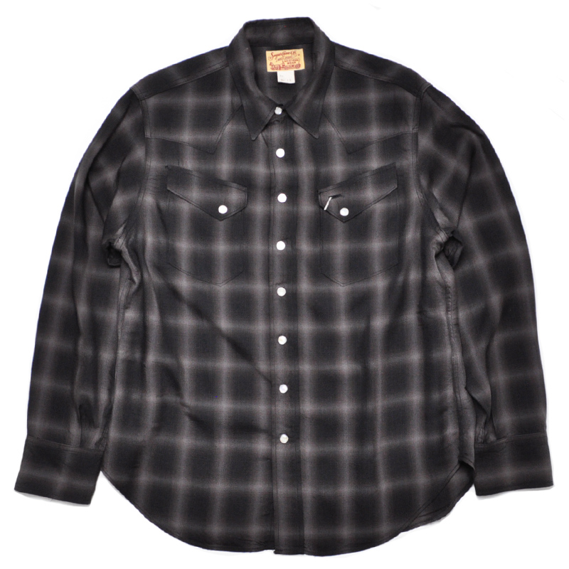SUGAR CANE シュガーケーン シャツ SC29688 OMBRE CHECK L/S WESTERN