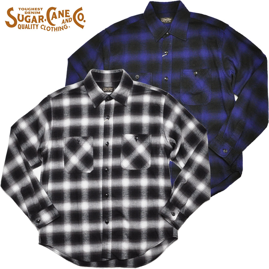 SUGAR CANE シュガーケーン シャツ SC29723 COTTON OMBRE CHECK L/S